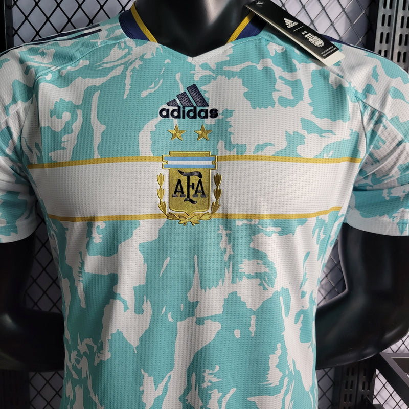 CAMISA DA SELEÇÃO DA ARGENTINA 22/23 VERDE CLARO VERSÃO PLAYER