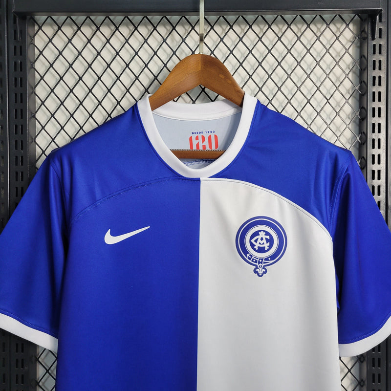 CAMISA DO ATLETICO DE MADRID 23/24 BRANCO E AZUL