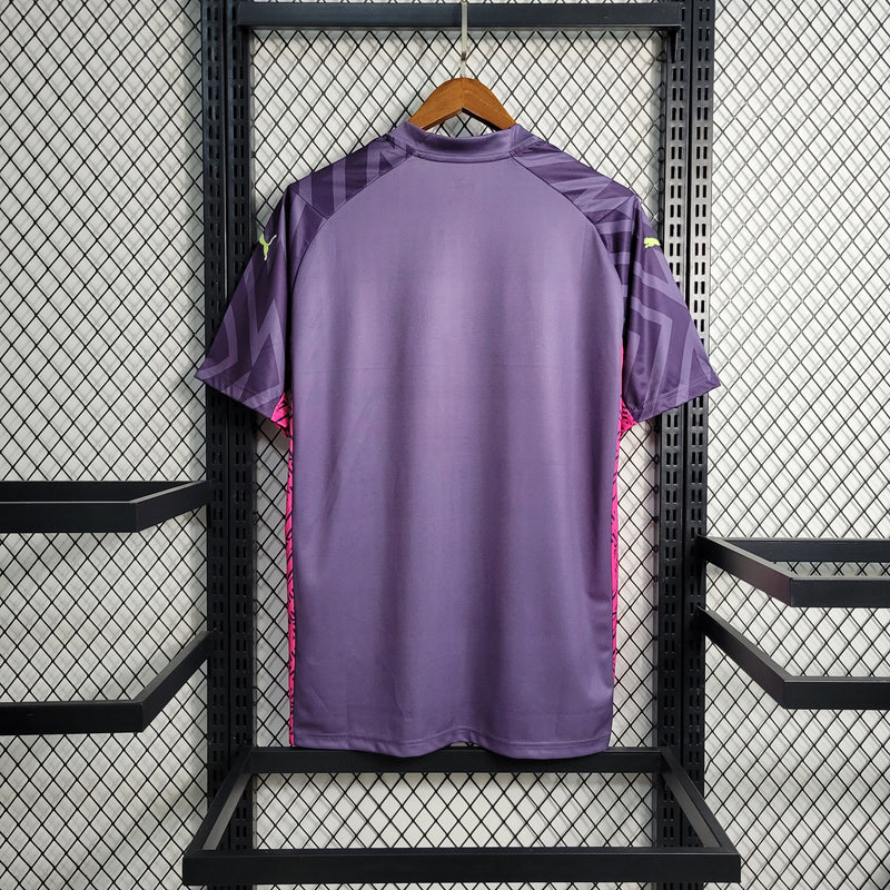 CAMISA DO MANCHESTER CITY 23/24 ROXO GOLEIRO