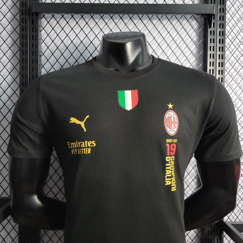 CAMISA DO MILAN 23/24 PRETO EDIÇÃO ESPECIAL VERSÃO PLAYER