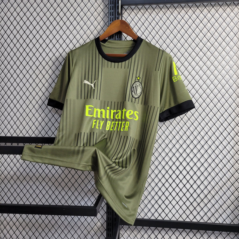 CAMISA DO MILAN 22/23 GREEN EDIÇÃO ESPECIAL