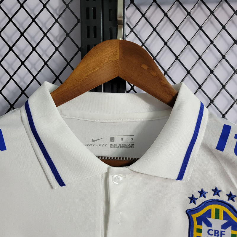 CAMISA DA SELEÇÃO DO BRASIL 22/23 POLO BRANCO