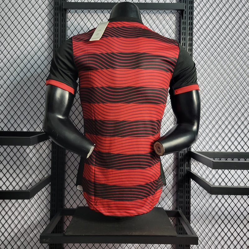 CAMISA DO FLAMENGO 22/23 VERMELHO E PRETO 2 VERSÃO PLAYER