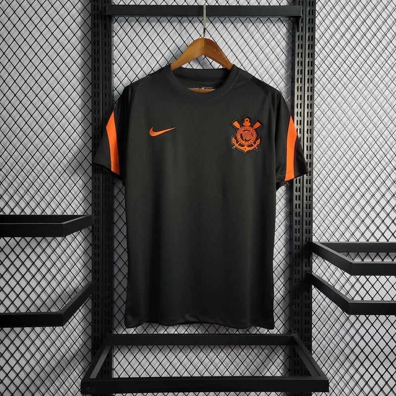 CAMISA DO CORINTHIANS 22/23 TREINO PRETO E LARANJA