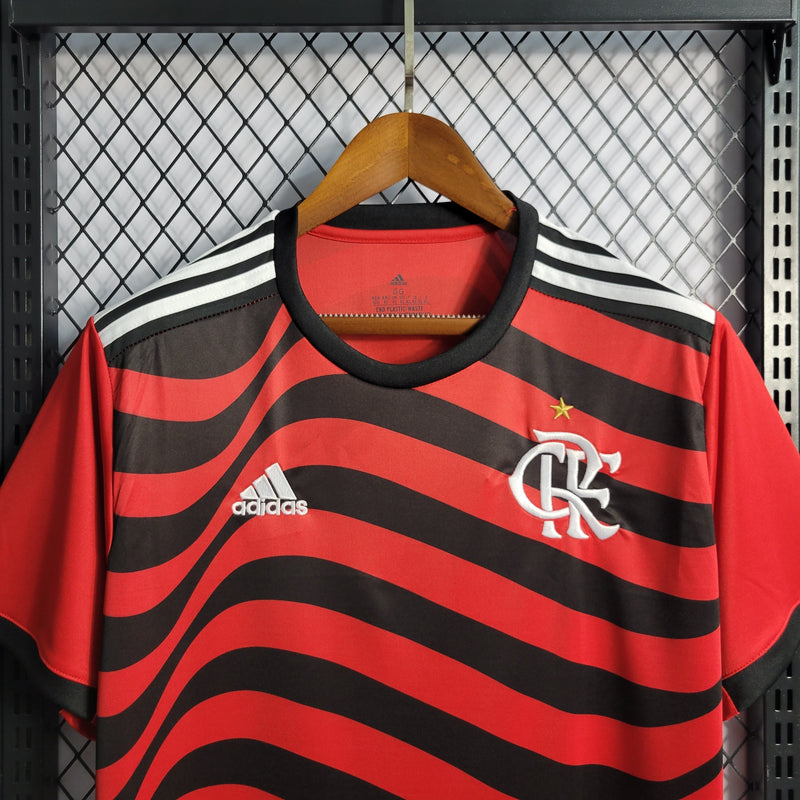 CAMISA DO FLAMENGO 22/23 2 VERMELHO E PRETO