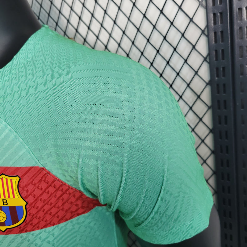 CAMISA DO BARCELONA 23/24 GREEN EDIÇÃO ESPECIAL VERSÃO PLAYER