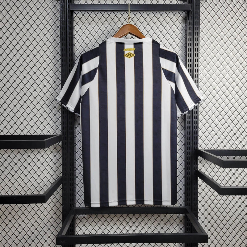 CAMISA LANÇAMENTO DO SANTOS 24/25 BRANCO E PRETO