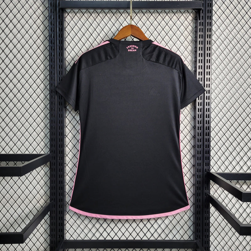 CAMISA FEMININA DO MIAMI 23/24 PRETO E PINK