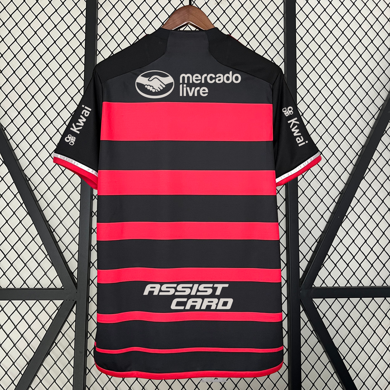 CAMISA LANÇAMENTO DO FLAMENGO 24/25 VERMELHO E PRETO