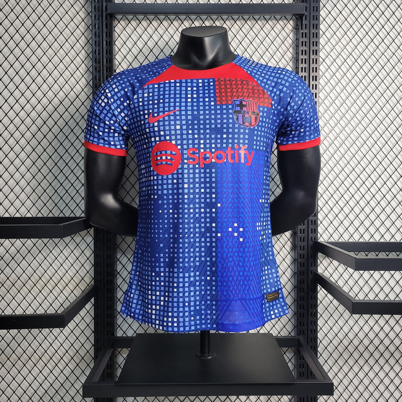 CAMISA DO BARCELONA 23/24 AZUL VERSÃO PLAYER