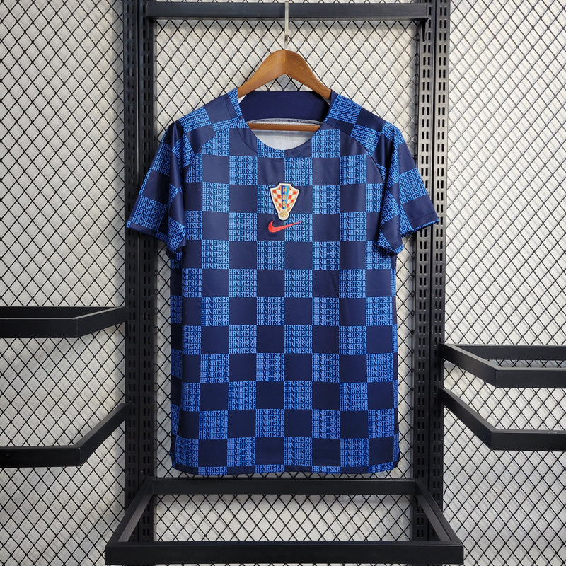 CAMISA DA SELEÇÃO DA CROACIA 22/23 AZUL TREINO