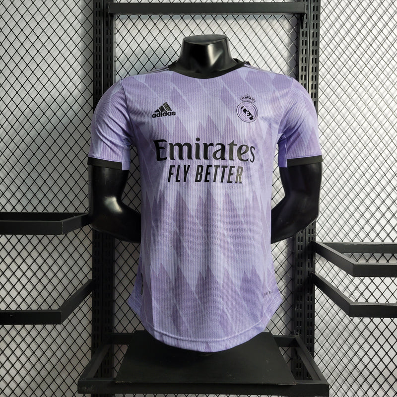 CAMISA DO REAL MADRID 22/23 ROXO VERSÃO PLAYER