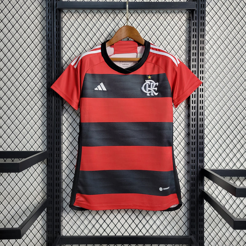 CAMISA FEMININA DO FLAMENGO 23/24 VERMELHO E PRETO