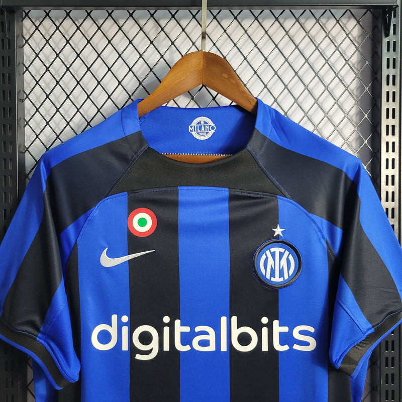 CAMISA DO INTER DE MILÃO 22/23 AZUL E PRETO