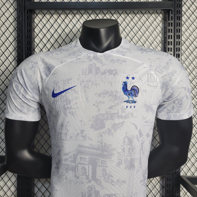 CAMISA DA SELEÇÃO DA FRANÇA 22/23 BRANCO VERSÃO PLAYER