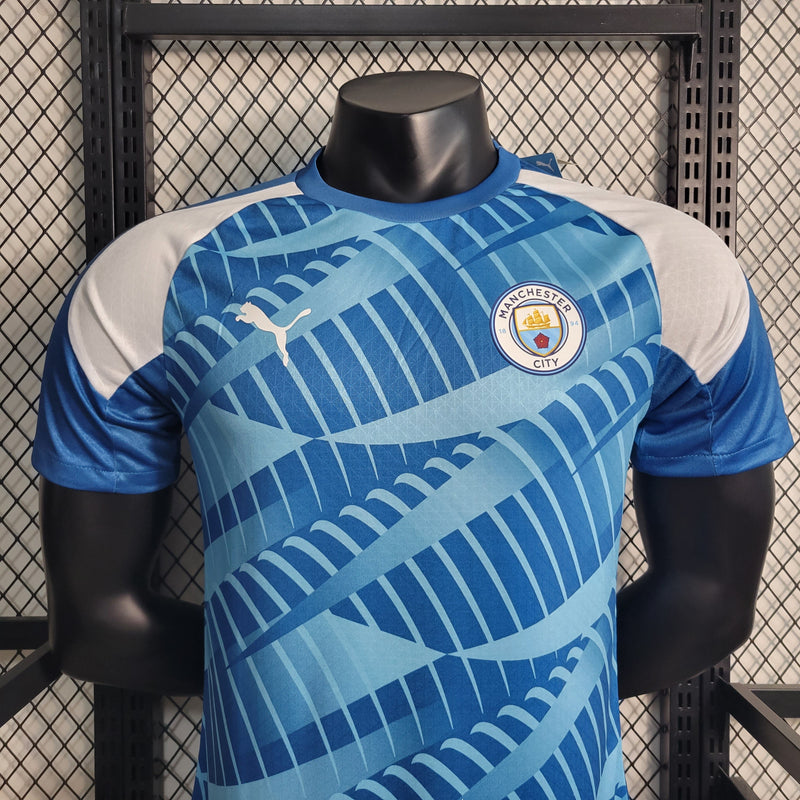 CAMISA DO MANCHESTER CITY 23/24 AZUL TREINO VERSÃO JOGADOR