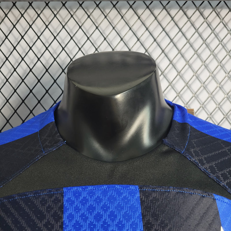 CAMISA DO INTER DE MILÃO 22/23 AZUL E PRETO VERSÃO PLAYER