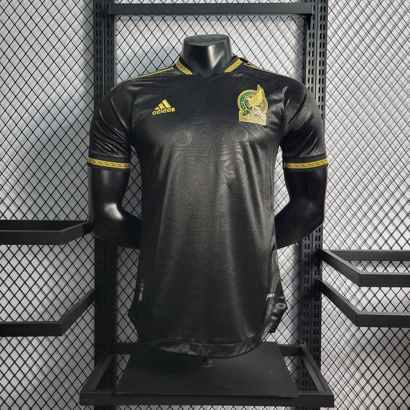 CAMISA DA SELEÇÃO DO MEXICO 22/23 PRETO EDIÇÃO ESPECIAL VERSÃO PLAYER