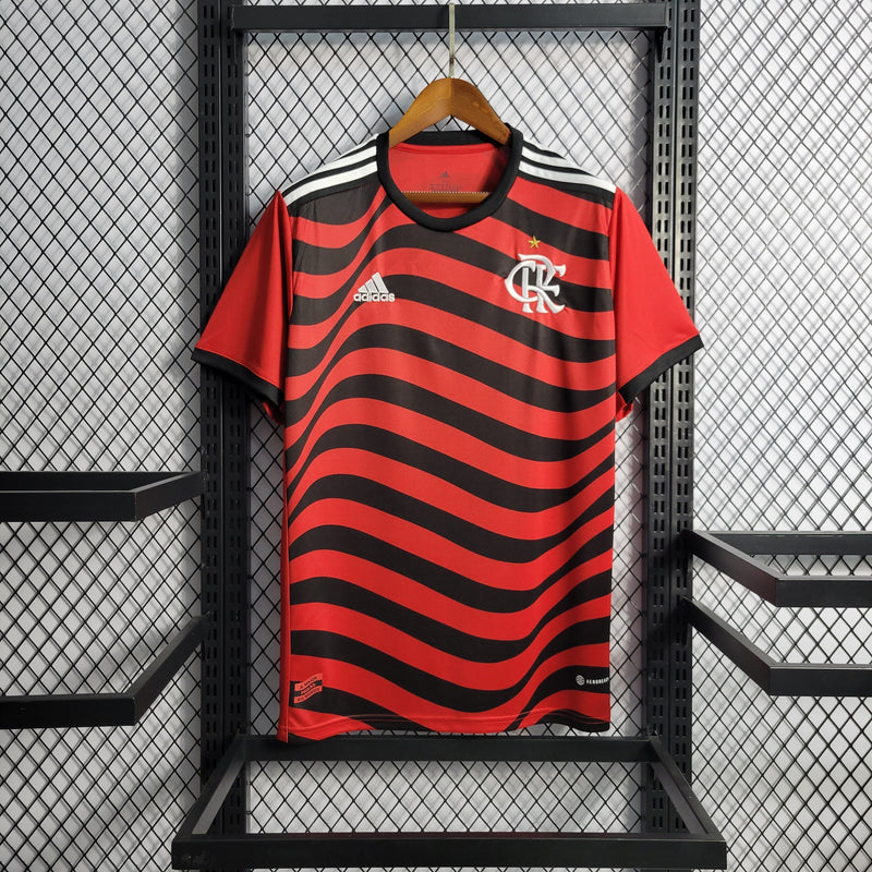 CAMISA DO FLAMENGO 22/23 2 VERMELHO E PRETO