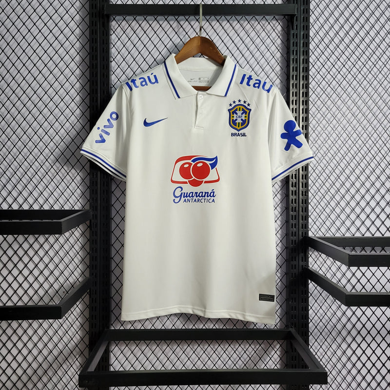 CAMISA DA SELEÇÃO DO BRASIL 22/23 POLO BRANCO