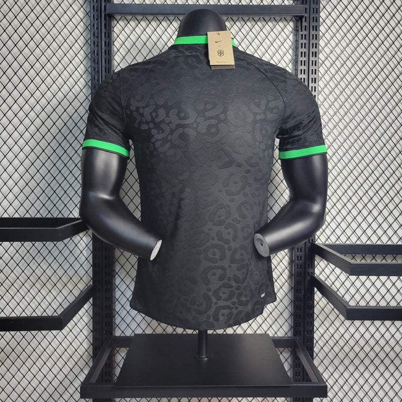 CAMISA DA SELEÇÃO DO BRASIL 22/23 LEOPARD BLACK VERSÃO PLAYER