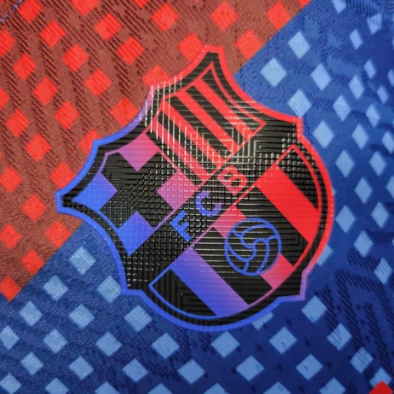 CAMISA DO BARCELONA 23/24 AZUL VERSÃO PLAYER