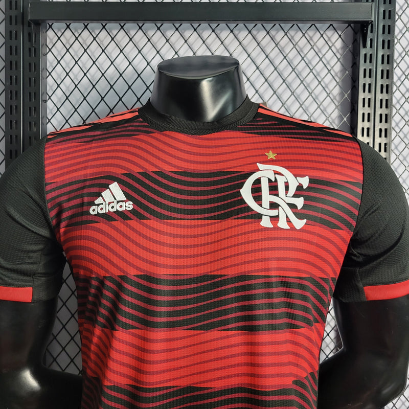 CAMISA DO FLAMENGO 22/23 VERMELHO E PRETO 2 VERSÃO PLAYER